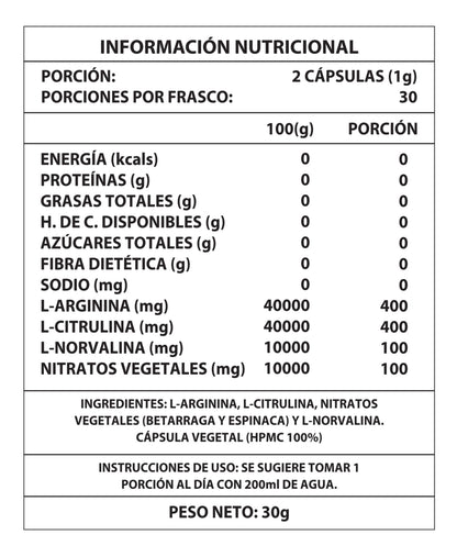 Óxido Nítrico™ – Energía, Potencia y Rendimiento