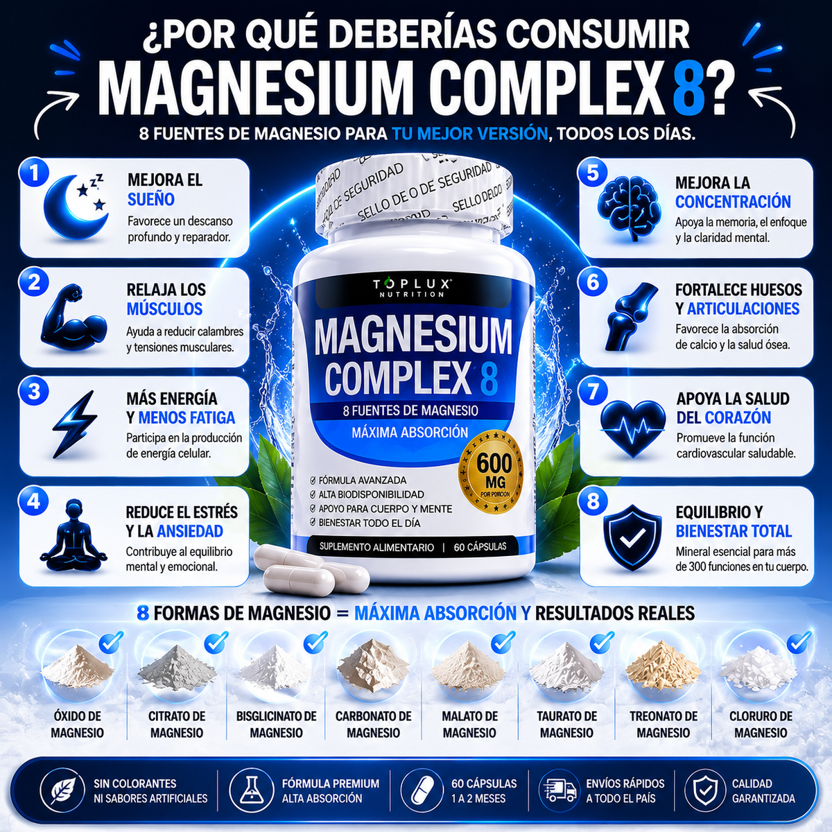 Magnesium Complex 8 — Potencia tu energía y bienestar naturalmente